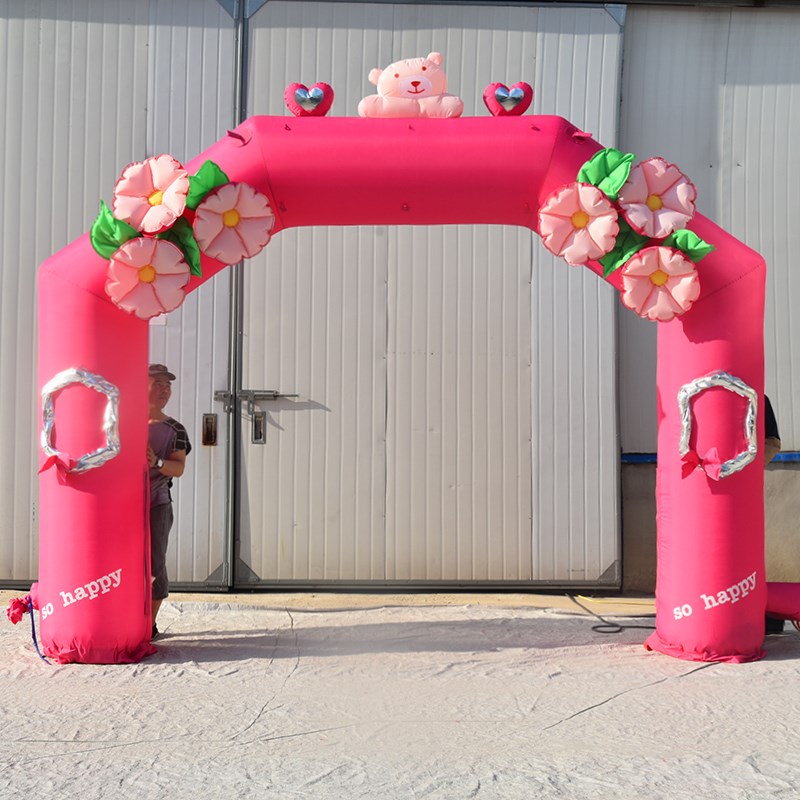 轮台粉色婚礼拱门